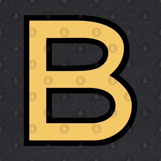 Funky Yellow Letter B by Thespot